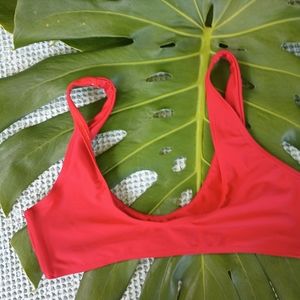 Red swim top
